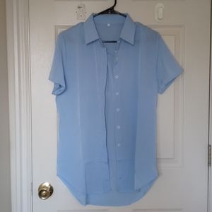 Button Up Baby Blue Shirt